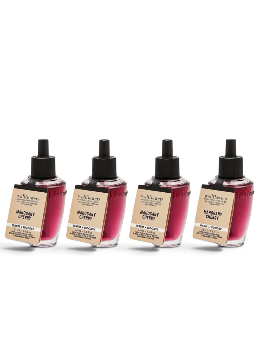 4X MAHOGANY CHERRY Bath & Body Works Wallflower Fragrance Refills